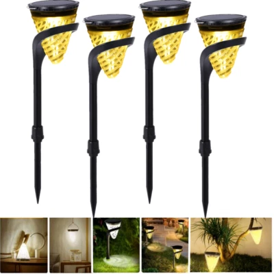 LED Solar Pathway Lights Outdoor Garden Lawn Waterproof Landscape Decor Lamp USA