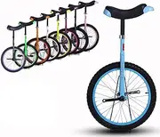 Unisex Unicycle Heavy Duty Steel Frame and Alloy Wheel, 16" Wheel Unicycle for Kids & Beginners Whose Height 120-140Cm, 8 Colors Optional (Color, Orange, Size, 16 Inch Wheel),Blue,16 in. Durable TDF