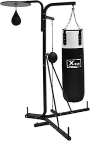 3 in 1 Boxing Punching Bag Stand - 30kg Punch Bag + Speed Ball and Ceiling Ball