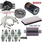 Tune Up Kit Air Oil Fuel Filters Cap Wire Spark Plugs For GMC JIMMY V6 4.3L 1996