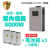 在飛比找PChome24h購物優惠-【日本KOTSURU】8馬赫 6000W 15度電(電池箱x