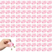 100 Pcs Rubber Pig Bath Toy Bulk Mini Pig Toys Float and Squeak Pig Toy Pink ...