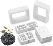 Ofat Home Cat Water Fountain Replacement Filters, 8 Pack Cat Fountain Carbon Filters and 2 Pack Foam Filters for Cat Water Fountain Dog Water Dispenser