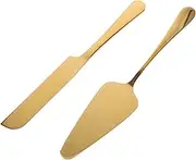 FELTECHELECTR 1Set Stainless Steel Cake Knife and Server Set for Weddings and Anniversaries Cake Cutter and Spatula Versatile Baking Tools for Party Celebrations Easy to Clean