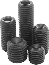 10pcs M6 /M8 Grub Screw Plain Cup Point Socket Set Screw Black Grade 12.9 Hexagon(M8x65)