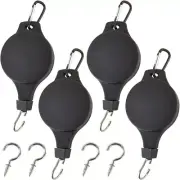 4PCS Plant Pulleys Plant Hook Pulley with 4PCS Ceiling Hooks for Hanging1516