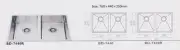 Kitchen Sink - Undermount BD 7440R - Stainless Steel - 5 YEARS Warranty