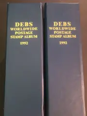 (LOT OF 2) J H Debs Worldwide Postage Stamp Album 1992 & Supplement Album