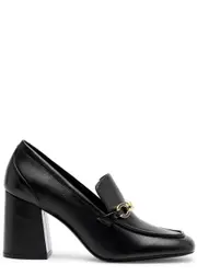Stuart Weitzman Signature 85 Leather Loafers - Black - 38 (IT38/ UK5) 38 (IT38/ UK5)