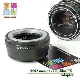 【199超取免運】[享樂攝影] 檔板黑色 M42 轉接Fujifilm X-Mount轉接環 送後蓋 X-Pro1 X接環 無限遠可合焦【全壘打★APP下單跨店最高20%點數回饋!!】