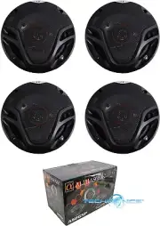 ALPHASONIK 6.5" 3 WAY FULL RANGE SPEAKER SYSTEM PACKAGE CAR AUDIO AS265P