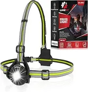 LUMEFIT Run Light Running Lights for Runners Chest LED Lamp 90° Adjustable Beam Angle 500 Lumen 360 Degree Reflective Band USB Rechargeable Front Body Torch Jogging Hiking
