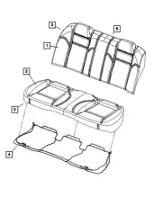 Genuine Mopar Rear Seat Back Cover 1HL341DVAB