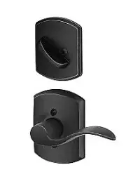 Schlage F59-ACC-GRW-LH Accent Left Handed Single Cylinder - Black