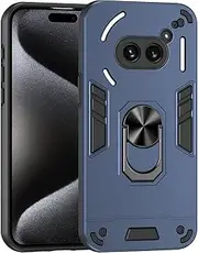 ILING Case for Nothing Phone (2a)/Nothing Phone (2a) Plus, Ultra Thin Matte Texture Hard PC Shockproof Armour Mobile Phone Case, Fashionable Silicone TPU Bumper Protective Case with 360° Ring Stand