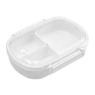 【荷生活】食品級矽膠加PP材質可微波分格便當盒 分離式保鮮盒-大中小號各1入
