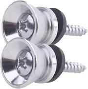 UPKOCH 2pcs Metal Guitar Strap Buttons Mushroom for Electric Acoustic Guitars Durable Strap Supplies Easy Installation Secure Locking for Bass Ukulele Players