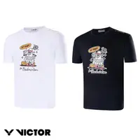 在飛比找momo購物網優惠-【VICTOR 勝利體育】羽球人插畫 T-Shirt 中性款