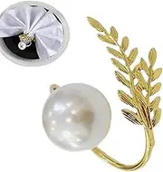Napkin Ring Holder - Farmhouse Napkins Rings,Ajustable Metal Pearl Cloth Buckle Table Decorations for Spring Banquet, Wedding, Holiday Dinner Party