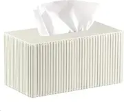 Plus Size Tissue Box Cover,PU Leather Rectangular Tissue Box Holder,Napkin Dispenser,Decorative Holder/Organizer for Bathroom Vanity Countertop, Nightstand, Coffee Table, Home,Office Desk & Car