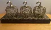 NWT CHRISTIAN SIRIANO GOLD TONE SMALL PUMPKIN SET OF 3