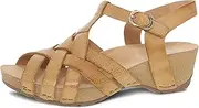 [Dansko] Tinley Fisherman Wedge Sandal for Women - Cushioned, Contoured Footbed for All-Day Comfort and Support – Adjustable Hook & Loop Straps with Buckle Detail