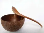 Eco Friendly Organic Handmade Coconut Shell CUP & SPOON Ceylon