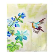 Betsy Drake Aqua Hummingbird Throw