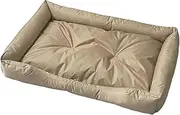 Perfk Oxford Dog Bed Puppy Crate Mat Waterproof Autumn Winter Indoor Pet Cat Nest Pet Crate Pad for Puppy Poodle Kitten Chihuahua, Gold