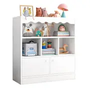 Foret Bookshelf Kids Bookcase Display Rack Organiser Children Cabinet Shelves White