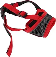 VERDANVERSE Mesh Small Dogs Muzzle: Puppy Muzzle to Barking Biting and Chewing Suitable for Daily Use and Training Sessions M Red