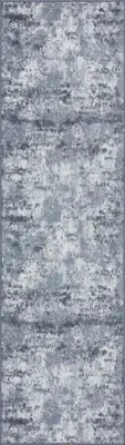2x7 Gray Shaded Faded Vintage Cloudy Abstract NEX2000 - Aprx 2' 2" x 7' 3"