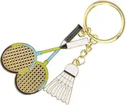 Toddmomy Badminton Keychain Pendant Cute Bag Hanging Key Ring Creative Keychain Decoration for Backpacks Handbags present for Sports Lovers
