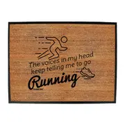 Personal Best RunningThe Voices In My Head Keep Telling Me To Go Running - Funny Novelty Doormat Man Cave Floor mat