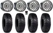 Sedona Sano Bdlk 15x7 Wheels Ct 30" Intersect Tires Honda Pioneer 1000 / Talon