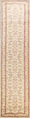 3'x13' Vegetable Dye Peshawar Oriental Runner Rug Hand-knotted Floral Carpet