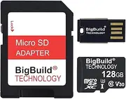 [BigBuild Technology] 128GB Ultra-Fast 100MB/s U3 microSDXC Memory Card Compatible with Oppo A15/A15s, A16/A16e/A16K/A16s, A36, A53, A54/A54s, A55/A55s, A56 Mobile