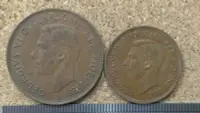 在飛比找Yahoo!奇摩拍賣優惠-R27--澳洲銅幣--  1penny+半penny  一對