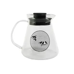 【DELI德力玻璃】茗香詩語花茶壺 900ml 玻璃花茶壺 耐熱茶壺 玻璃茶壺