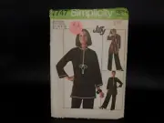 1976 SIMPLICITY #7747-LADIES JIFFY PULLOVER TUNIC & PANTS PATTERN 18 & 20 FF