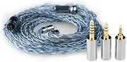 HiFi King EPZ DP13 Monocrystalline Copper Silver Plated Graphene Hybrid Earphone Upgrade Cable, Litz Construction, MMC/0.78mm2pin Option, 2.5mm, 3.5mm Single End, 4.4mm Balanced Interchangeable Plug,