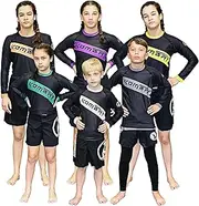 [KOMBAT USA] Full Sleeve Kids Rash Guards Boys and Girls| Compression BJJ Kids Rash Guard| IBJJF Accepted Youth BJJ Rash Guard
