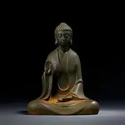 Daisylily Faceless Buddha Statue - Solid Cast Iron Buddha Figurine, Indoor/Outdoor Zen Decor for Meditation & Spiritual Room