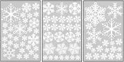 Adhesive Snowflake Stickers,-Adhesive Seasonal Christmas Window Decorations | 3 PC Seasonal Window Clings, Christmas Door Decorations, Anti-Static, for Winter, Theme Party
