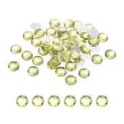 50Pcs Flat Back Round Acrylic Rhinestones 16mm Light Yellow Crystal Rhinestones