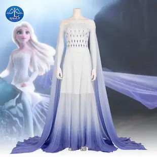 眾信優品 漫路雲霄 動漫電影冰雪奇緣2艾莎公主Elsa同款cosplay衣服服裝