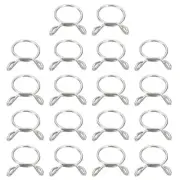 Fuel Line Hose Clips, 18Pcs 12.5mm 304 Stainless Steel Tubing Spring Clamps
