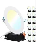 Sunco 12 Pack 6 Inch Ultra Thin LED Recessed Ceiling Lights Slim, Selectable CCT