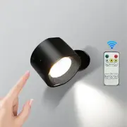 Smart Wall Lamp Black 10X8X5Cm Usb Charging 5V/1A Remote Control⇧2000Mah Adjusta