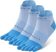 [OrrinSports] Toe Socks for Women Men Coolmax Running Socks 5 Finger Socks Athletic Toe Socks 3 Pairs